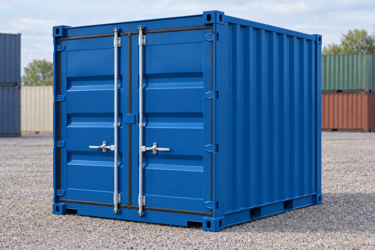 Conteneur 10 pieds neuf bleu gentiane RAL 5010